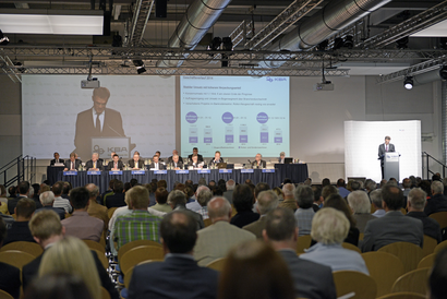Koenig & Bauer’s 90th AGM at the Vogel Convention Center (VCC) in Würzburg, Germany, took place in a former press hall