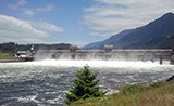 22 000 MW Leistung produzieren die Wasserkraftwerke im Delta des Columbia Rivers im Nordwesten der USA. Im Bild: Eine Staumauer des weitverzweigten Staustufensystems.  © Fraunhofer IOSB / Steffi Naumann