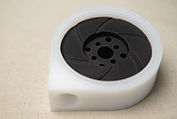 This functional nylon impeller prototype (black) works for long test cycles. - See more at: http://www.stratasys.com/resources/case-studies/commercial-products/reddot-fdm-nylon-12-prototyping#sthash.Ct8ivDlG.dpuf