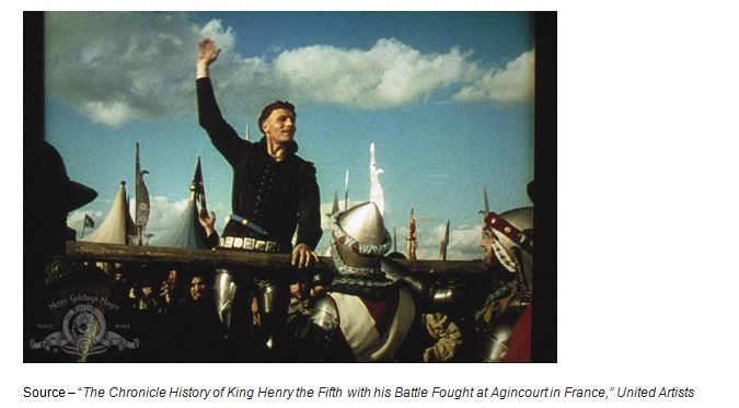“Once more unto the breach, dear friends, once more…” – Sir Laurence Olivier, Henry V (The Chronicle History of King Henry the Fifth with his Battle Fought at Agincourt in France), 1944
