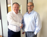 Stewart Dyer (left), QuadTech UK Sales Manager with Tim Hilton, Sales Director, Innovo Packaging Technology.