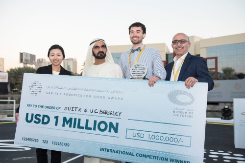 UC Berkeley and SuitX team, winner of UAE AI and Robotics Award for Good