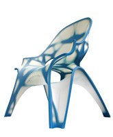 Zaha Hadid Architects creates an on-demand 3D printed chair with Stratasys, using a variety and colors and opacities made possible with the Objet500 Connex3 color, multi-material 3D Printer