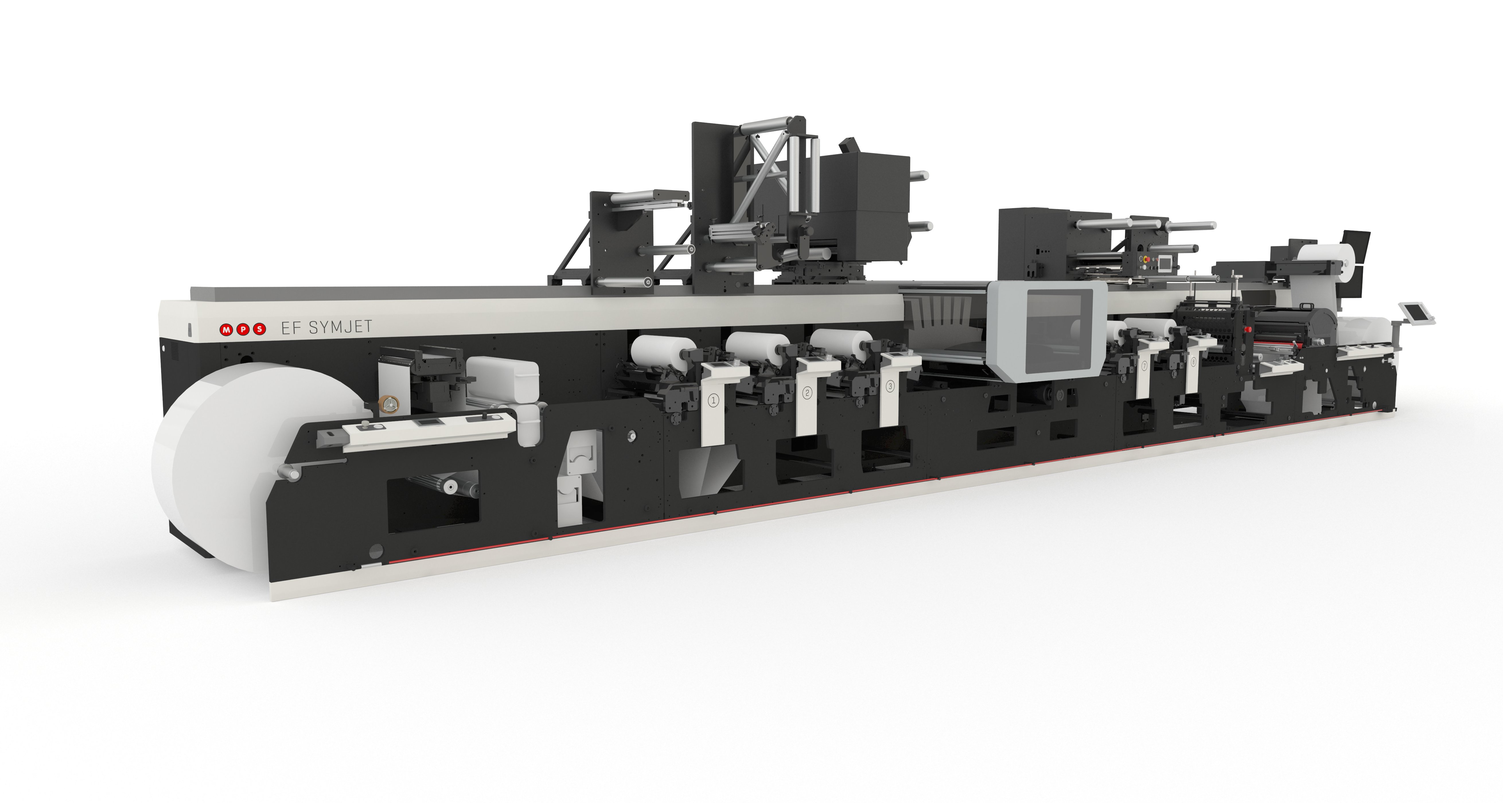 The hybrid MPS EF SYMJET press will be presented with an exclusive Domino N617i unit and in a wider 17 inch 430 mm width