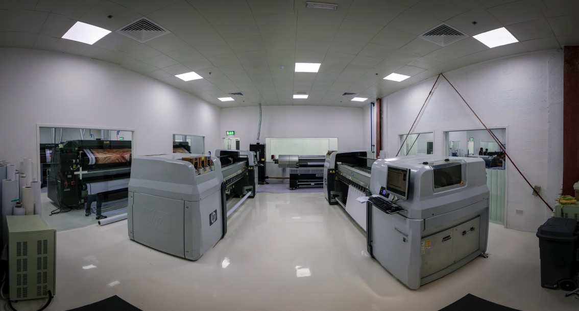 Latex printing section at Print Works Dubai